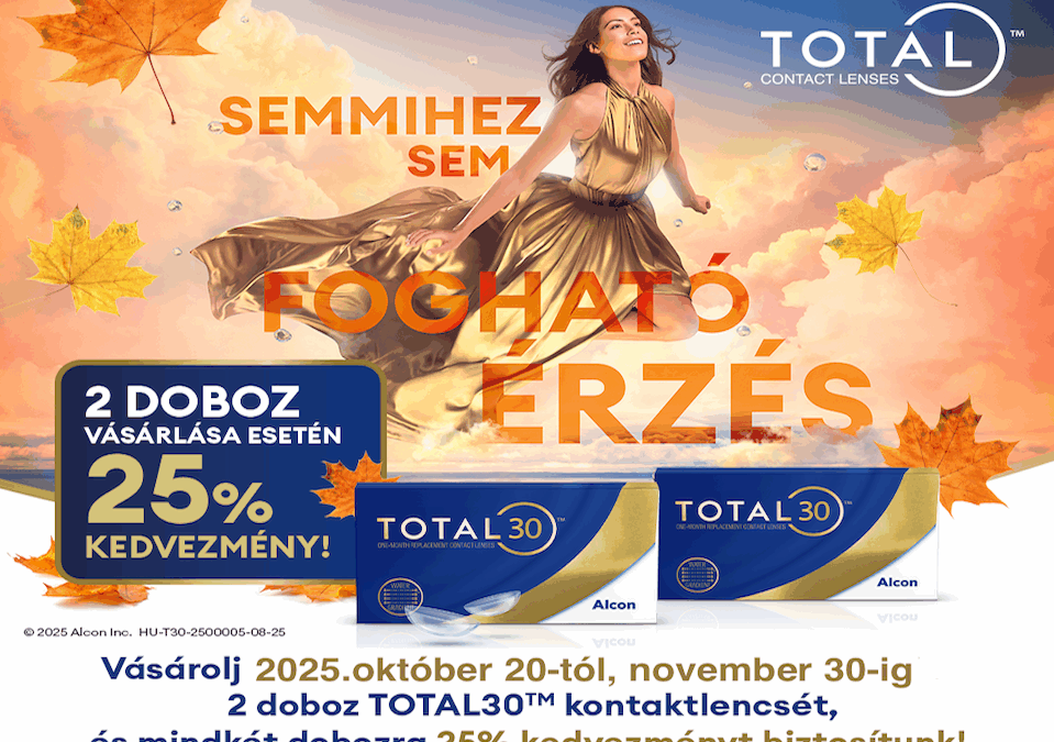2 doboz Total30 kontaktlencse 25% kedvezménnyel!